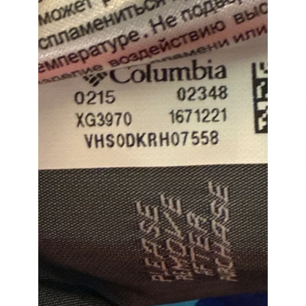 Columbia Interchange Hooded Windbreaker Jacket Purple Teal  Outgrown Youth Large